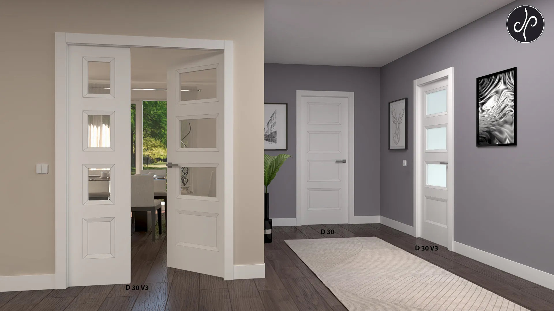 Armario empotrado con puertas abatibles