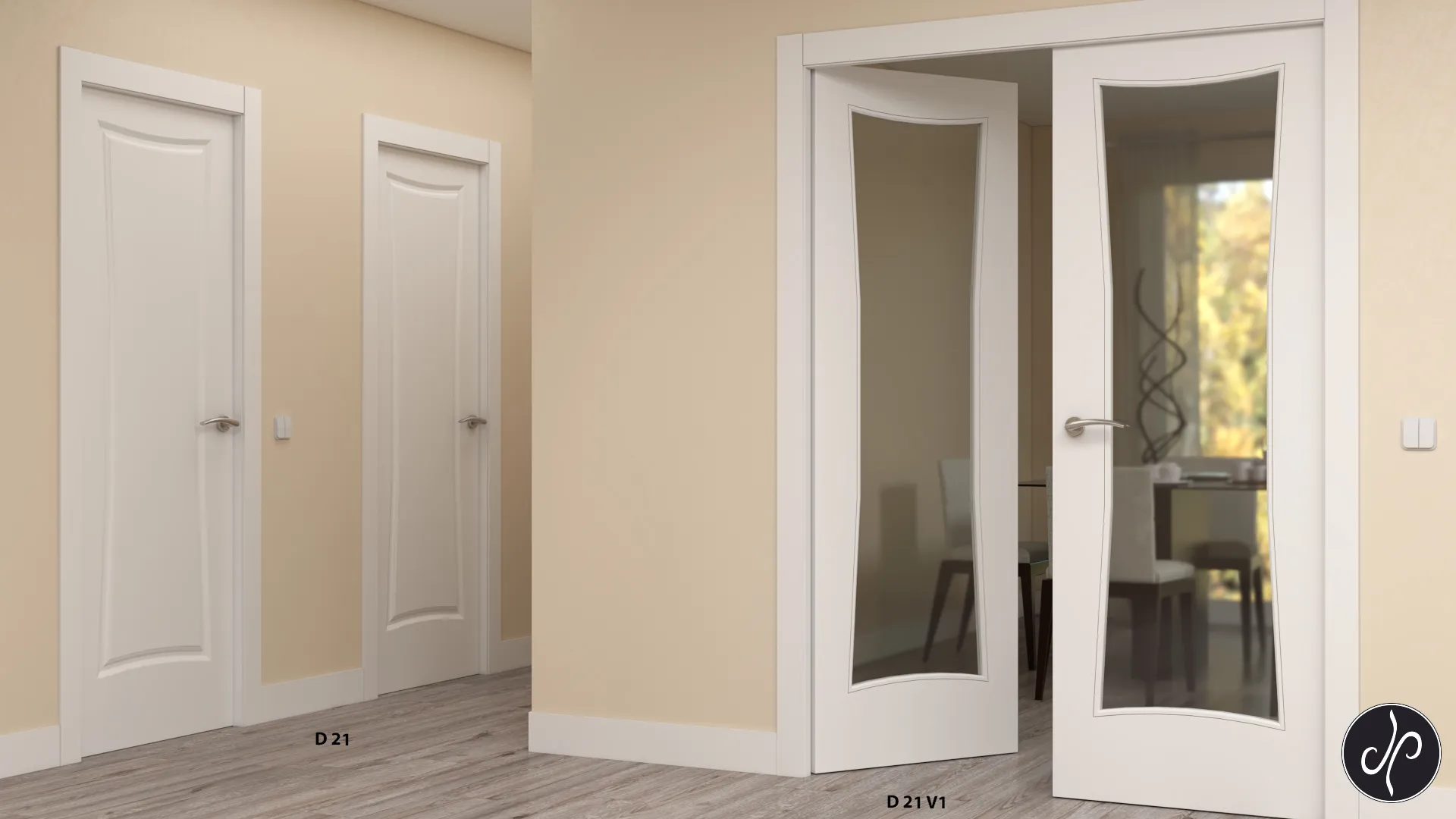 Armario empotrado con puertas abatibles